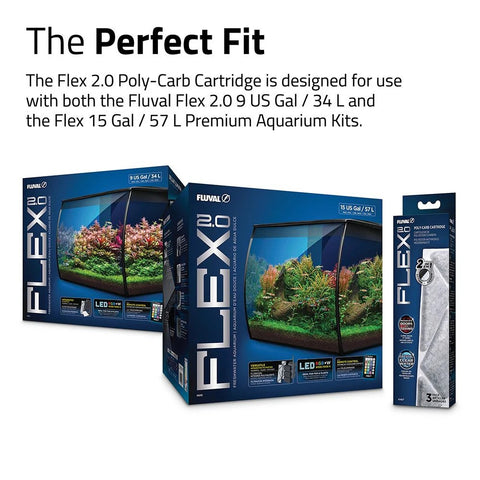 Image of Fluval Flex 2.0 Poly Carbon Cartridge (3 Pack)