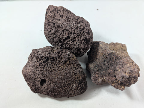 Image of Red Lava Rock Volcanic Decoration Aquascaping Aquarium 3 Pieces 1.6kg (RC10035)