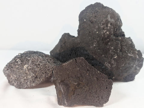 Image of Black Lava Rock Volcanic Decoration Aquascaping Aquarium 3 Piece 2.4kg (RC10064)