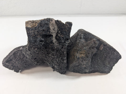 Image of Black Lava Rock Volcanic Decoration Aquascaping Aquarium 2 Piece 1.6kg (RC10020)