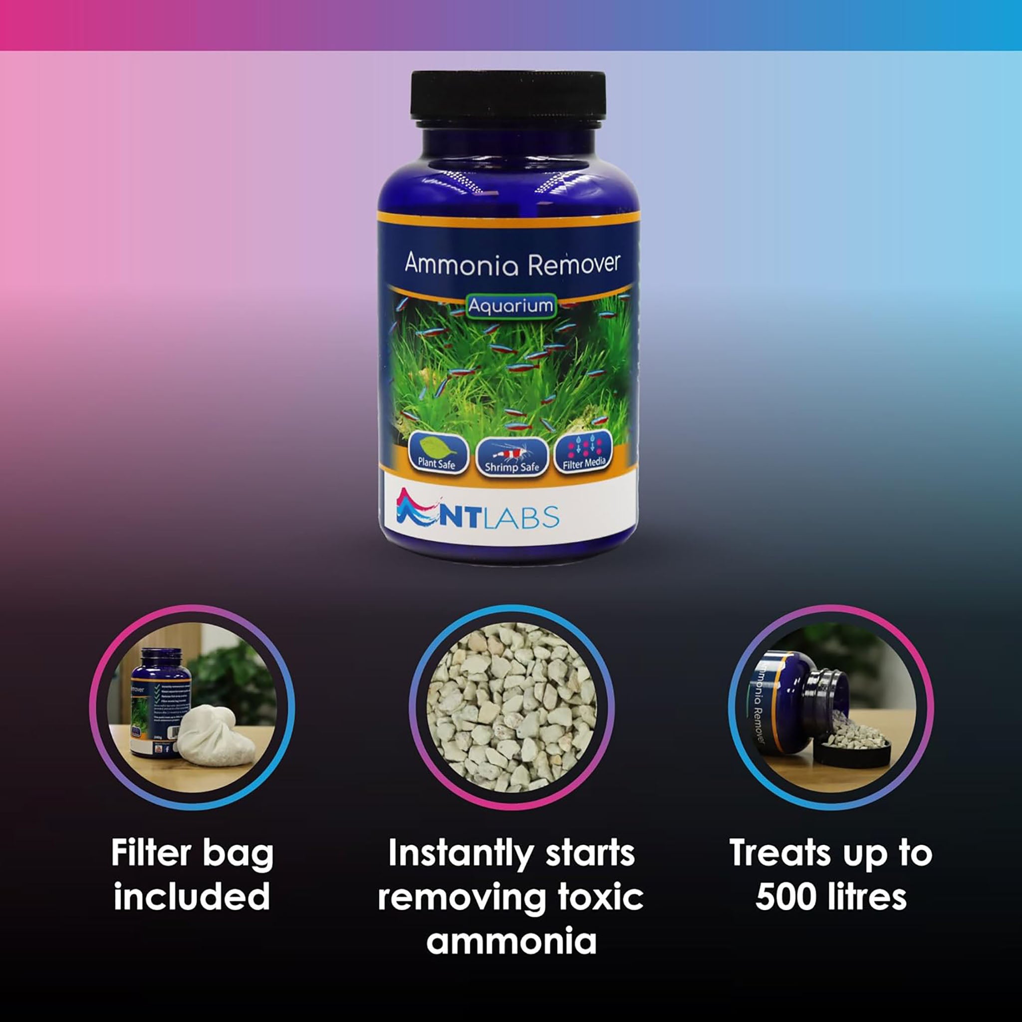 NT Labs Aquarium Ammonia Remover 240g