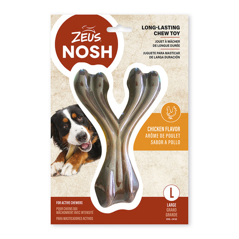 Image of Zeus Nosh Strong Chew Toy Wishbone Large Chicken 18.5cm (7.5in)