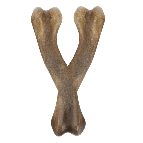 Image of Zeus Nosh Strong Chew Toy Wishbone Small Bacon 11cm (4.5in)
