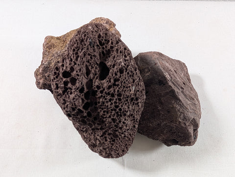 Image of Red Lava Rock Volcanic Decoration Aquascaping Aquarium 3 Pieces 1.6kg (RC10035)