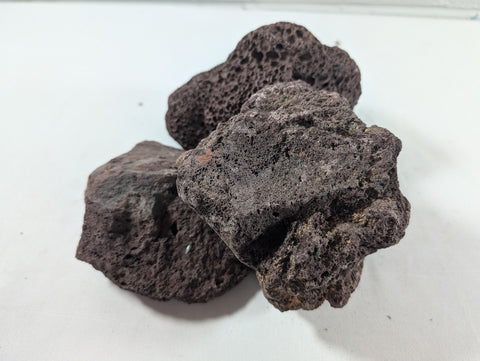 Image of Red Lava Rock Volcanic Decoration Aquascaping Aquarium 3 Pieces 1.6kg (RC10035)