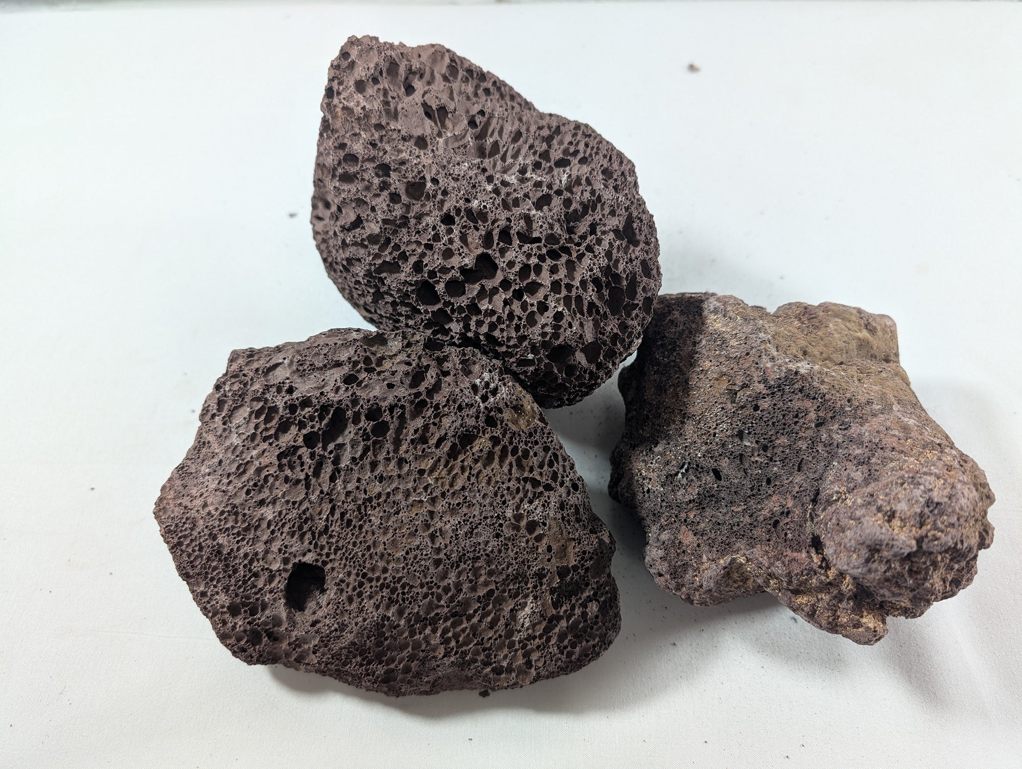 Red Lava Rock Volcanic Decoration Aquascaping Aquarium 3 Pieces 1.6kg (RC10035)
