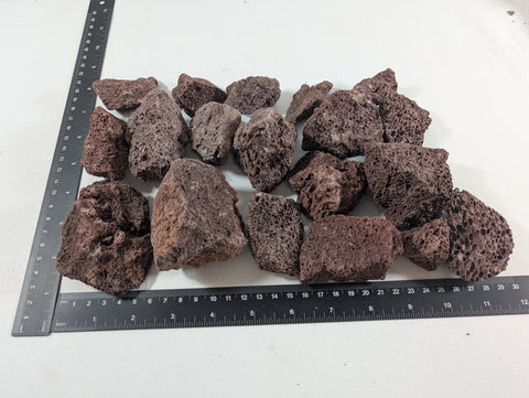 Image of Red Lava Rock Volcanic Decoration Aquascaping Aquarium Pieces 840g (RC10038)