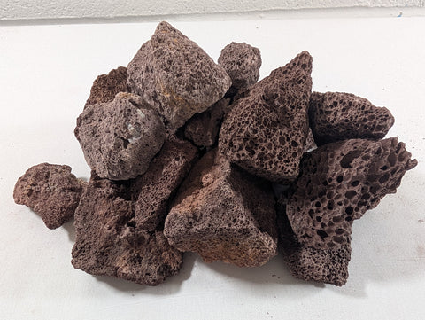 Image of Red Lava Rock Volcanic Decoration Aquascaping Aquarium Pieces 840g (RC10038)