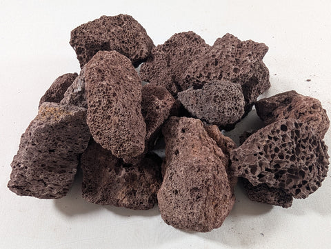 Image of Red Lava Rock Volcanic Decoration Aquascaping Aquarium Pieces 840g (RC10038)