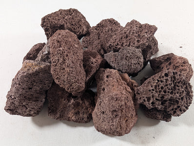 Red Lava Rock Volcanic Decoration Aquascaping Aquarium Pieces 840g (RC10038)