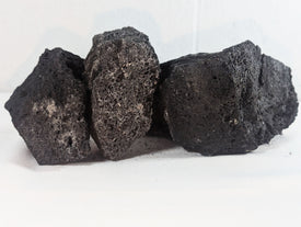 Black Lava Rock Volcanic Decoration Aquascaping Aquarium 3 Piece 2.4kg (RC10064)