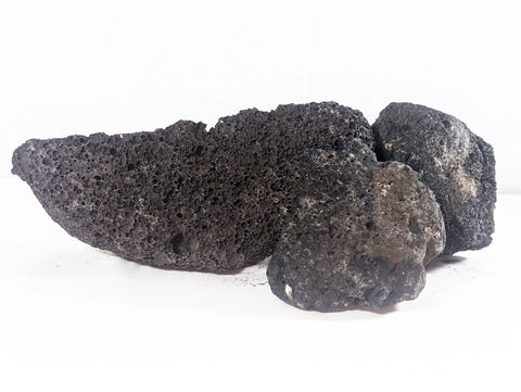 Image of Black Lava Rock Volcanic Decoration Aquascaping Aquarium 3 Piece 1.3kg (RC10065)