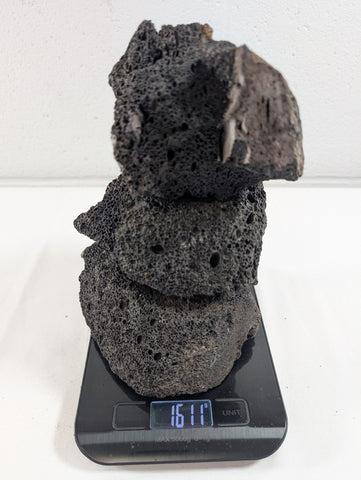 Image of Black Lava Rock Volcanic Decoration Aquascaping Aquarium 3 Piece 1.6kg (RC10017)