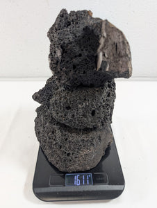 Black Lava Rock Volcanic Decoration Aquascaping Aquarium 3 Piece 1.6kg (RC10017)