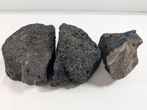 Image of Black Lava Rock Volcanic Decoration Aquascaping Aquarium 3 Piece 1.6kg (RC10017)