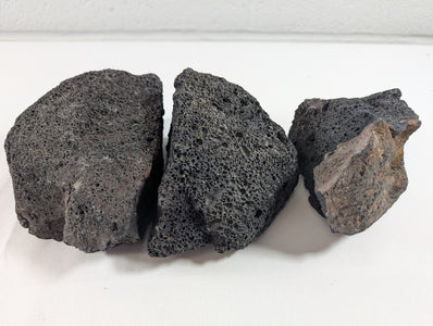 Black Lava Rock Volcanic Decoration Aquascaping Aquarium 3 Piece 1.6kg (RC10017)
