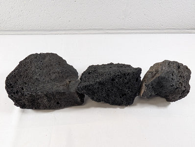 Black Lava Rock Volcanic Decoration Aquascaping Aquarium 3 Piece 1.6kg (RC10017)