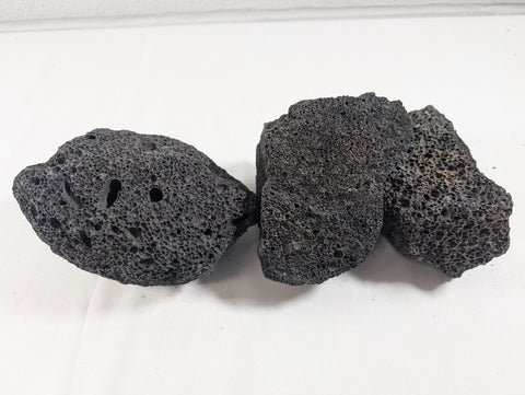 Image of Black Lava Rock Volcanic Decoration Aquascaping Aquarium 3 Piece 1.4kg (RC10019)