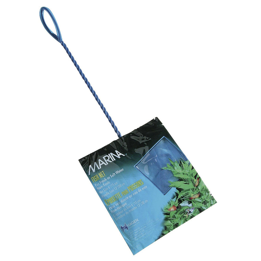 Marina 6-Inch Blue Fine Nylon Fish Net with 12-Inch Handle