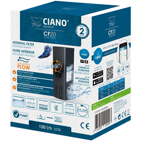 Ciano CF20 Aquarium Internal Filter 5-20 L