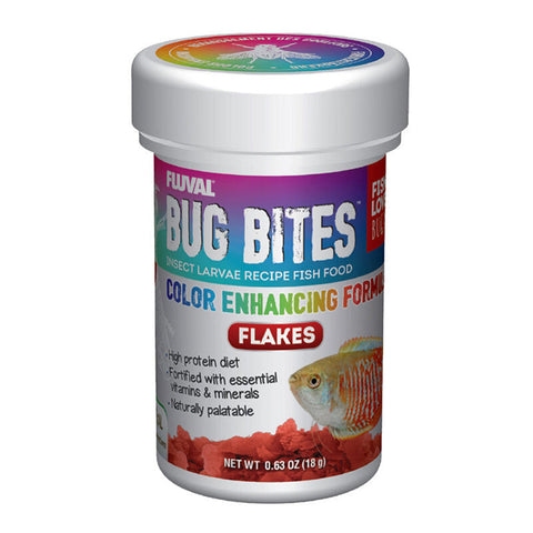 Image of Fluval Bug Bites Colour Enhancing Flakes 18g