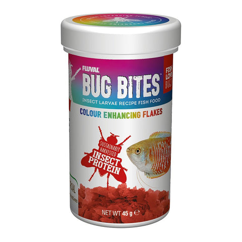 Image of Fluval Bug Bites Colour Enhancing Flakes 45g