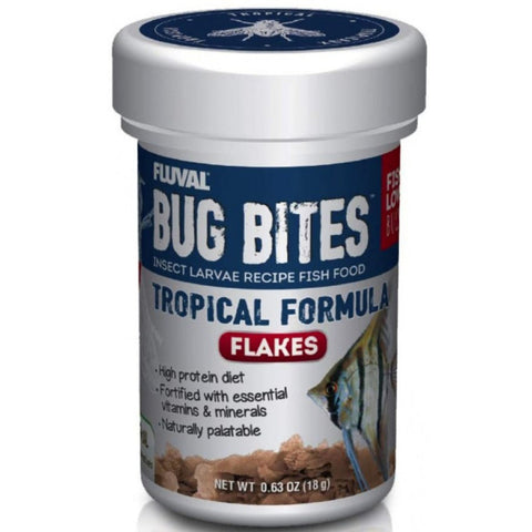 Image of Fluval Bug Bites Tropical Flakes 18g