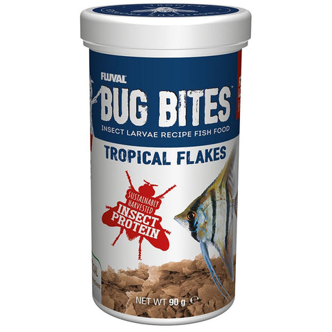 Image of Fluval Bug Bites Tropical Flakes 90g